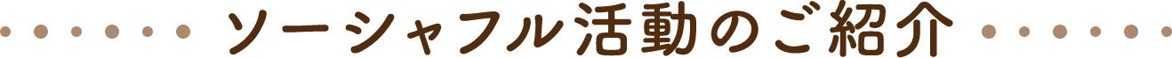 ソーシャフル活動のご紹介